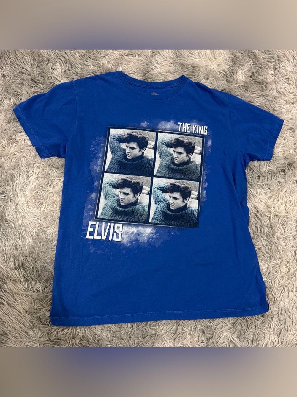 Graceland T-Shirt Elvis The King Blue XL mens